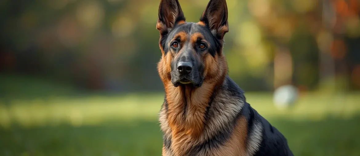 German Shepherd sitting outdoors showing temperament, intelligence, and training readiness