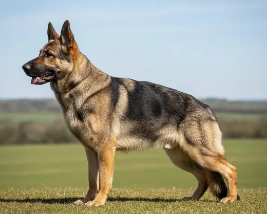 Sable_German_Shepherd_showing_agout_ multi toned_coat_color