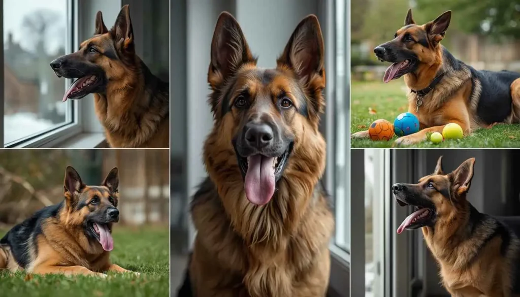 Different types of German Shepherd barking behavior including alert, demand, and boredom barking