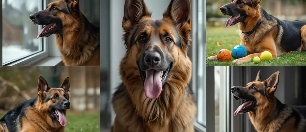 Different types of German Shepherd barking behavior including alert, demand, and boredom barking